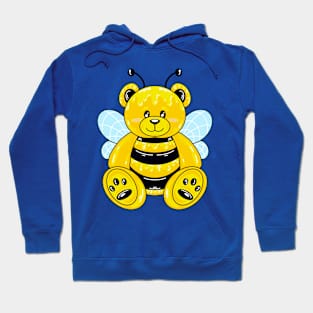 Bee Bear With Background Hoodie